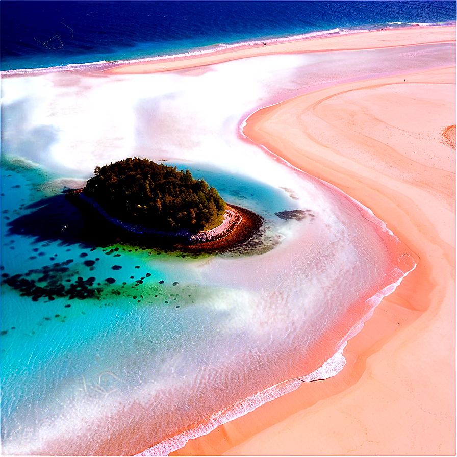 Exotic Beach Aerial View Png 06132024