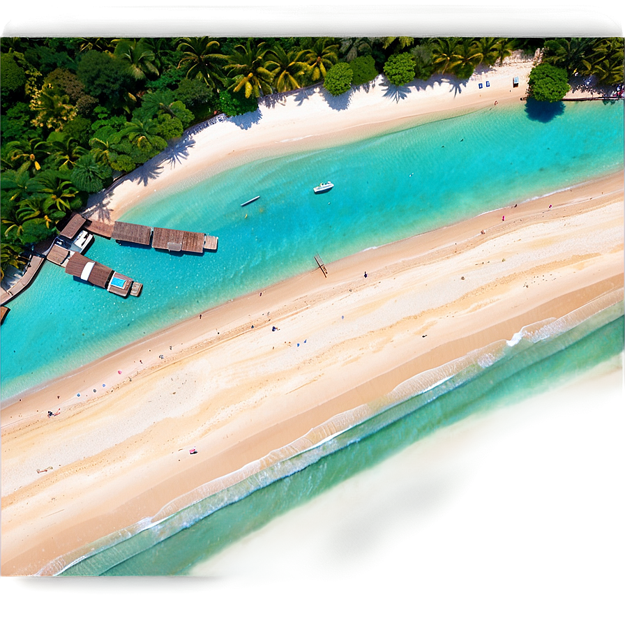 Exotic Beach Aerial View Png Wrj