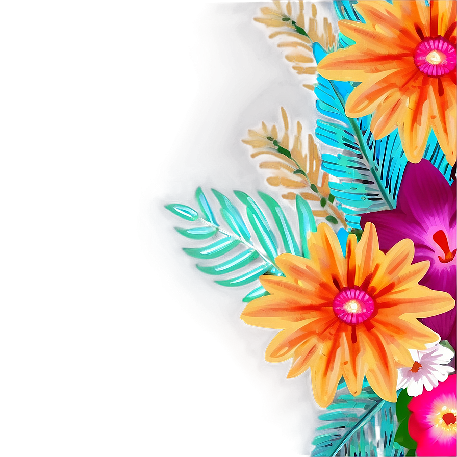 Exotic Boho Flowers Png 63