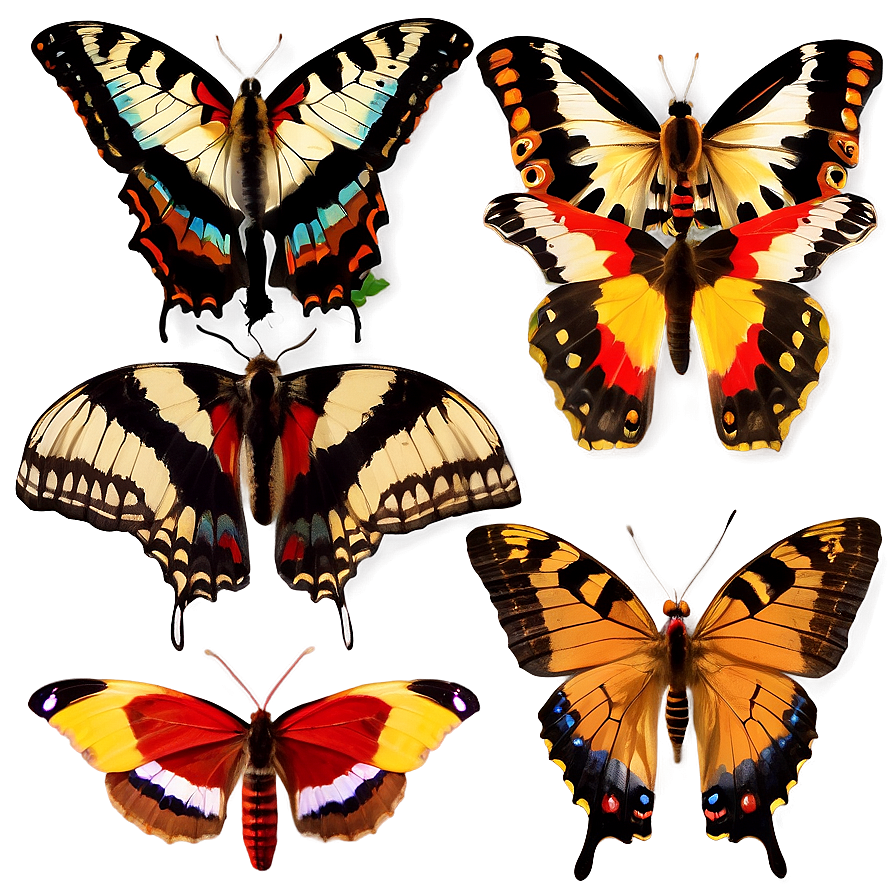 Exotic Butterfly Display Png Gxt