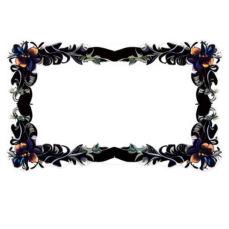 Exotic Flower Frame Png Vdx41