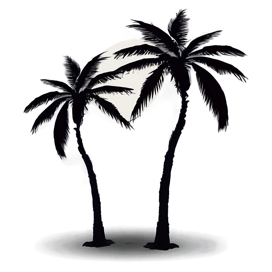 Exotic Palm Tree Silhouette Png Isi