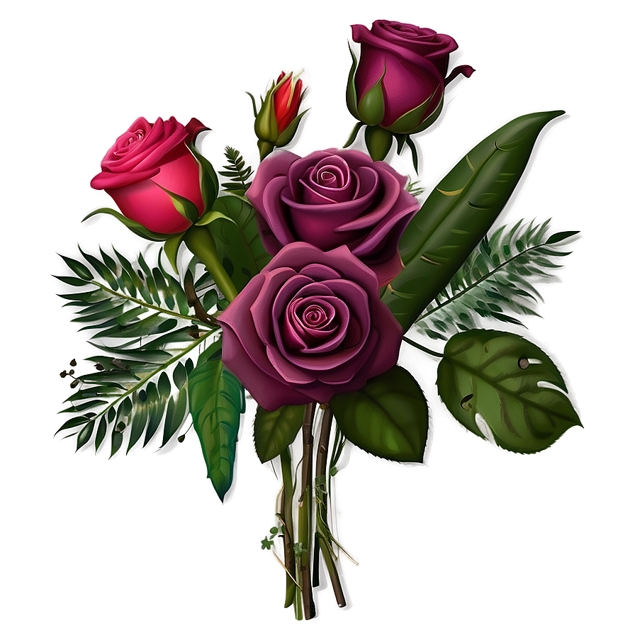 Exotic Roses Bouquet Png 12