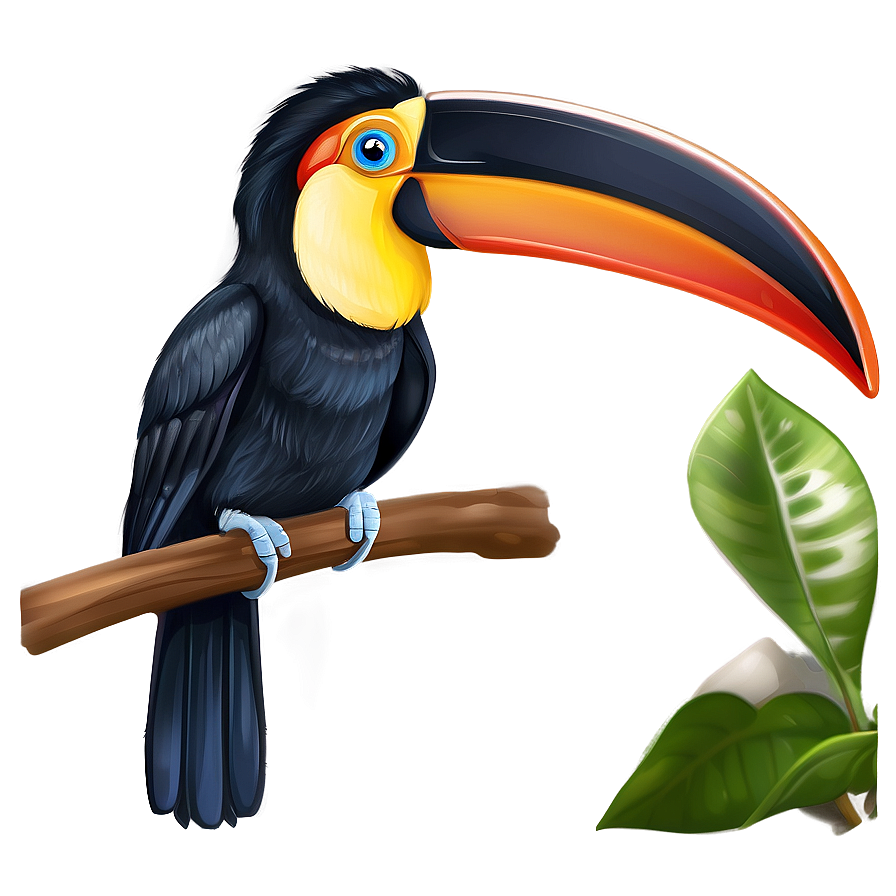 Exotic Toucan Illustration Png Koq