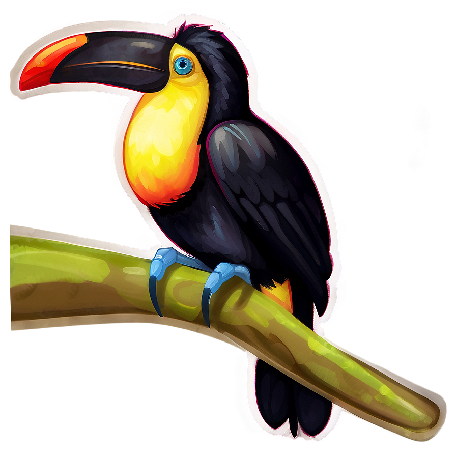 Exotic Toucan Illustration Png Rsj