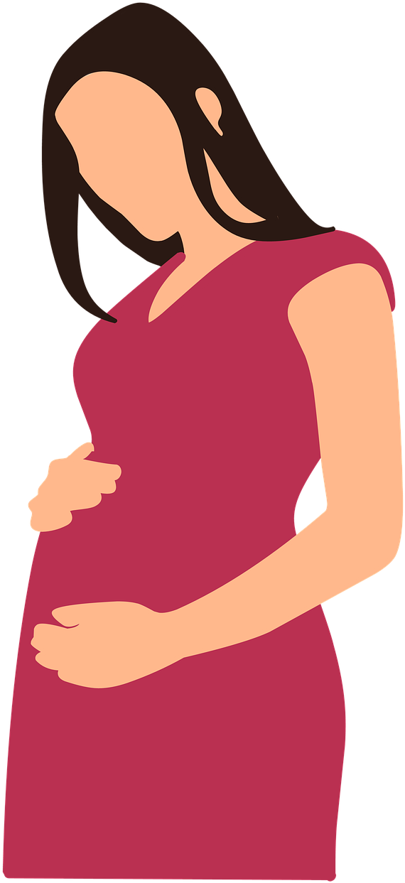 Expectant Mother Profile Illustration