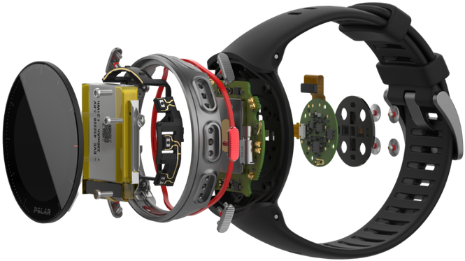 Exploded View Smartwatch Components