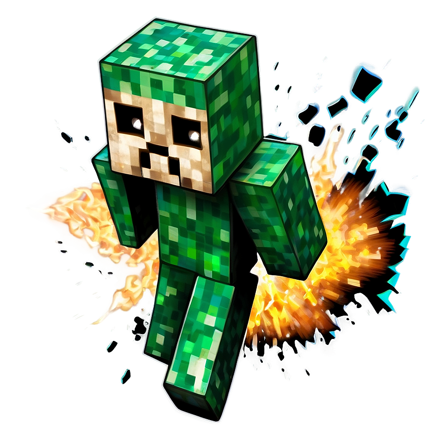 Exploding Creeper Minecraft Png Dgl