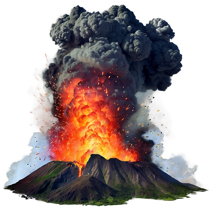 Exploding Volcano Png 06132024