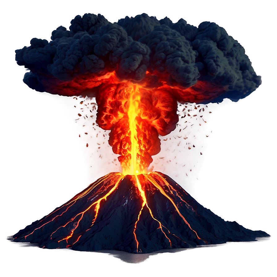 Explosive Volcano Blast Png Owg