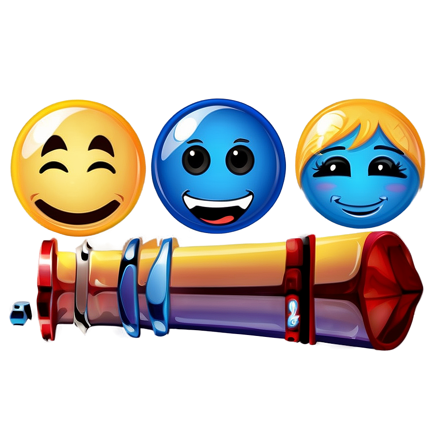 Expressive Art Blue Emojis Png Nmg