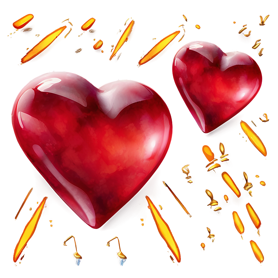 Expressive Red Heart Emoji Png 80