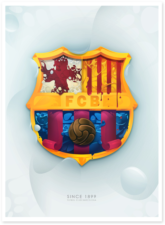 F C Barcelona Logo Artistic Interpretation