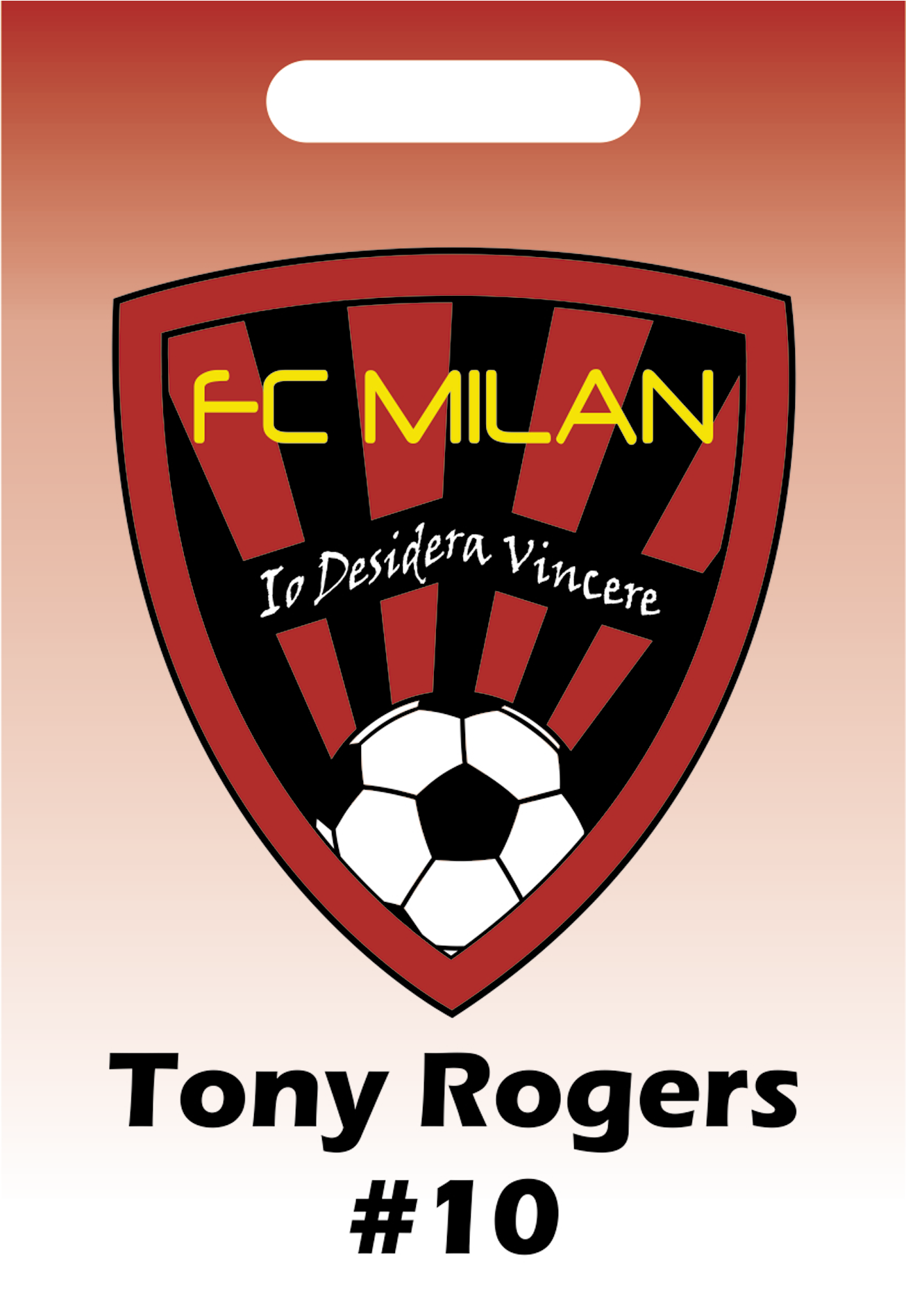 F C Milan Luggage Tag Design