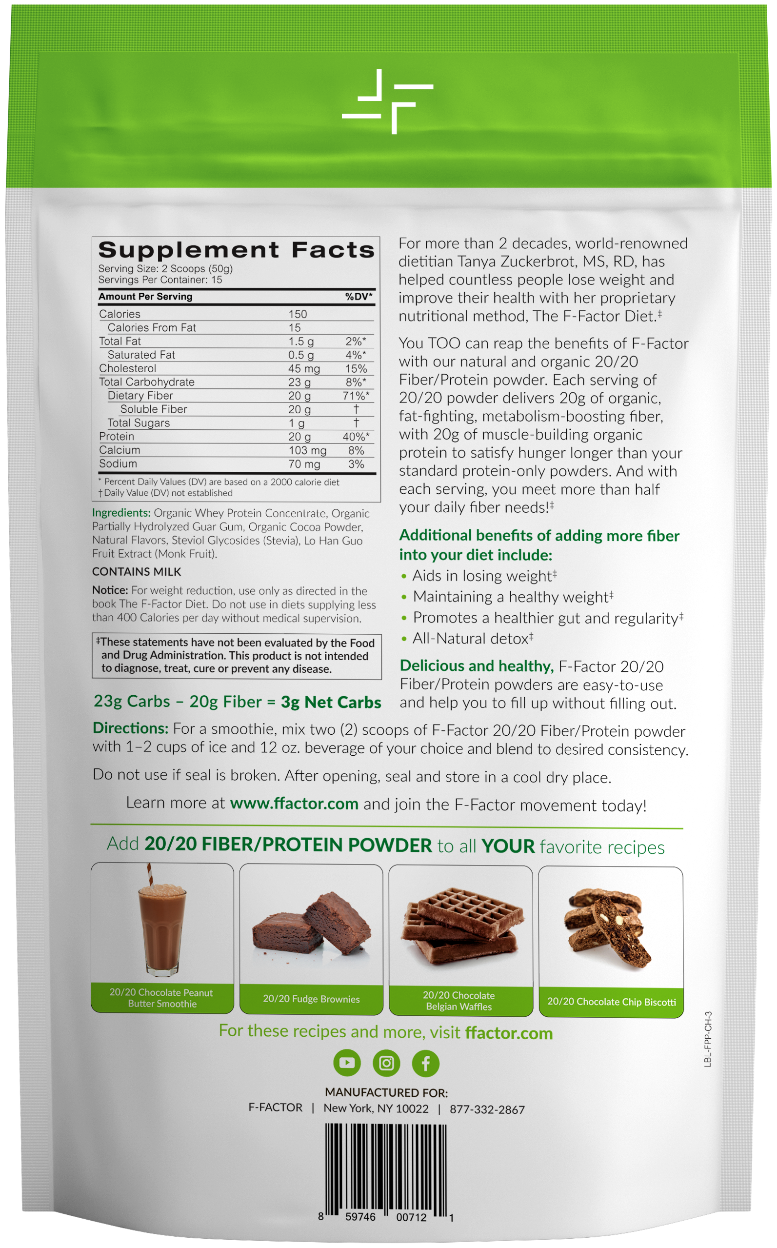 F Factor Protein Powder Supplement Facts