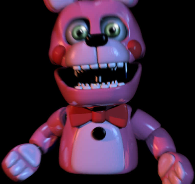 F N A F_ Pink_ Animatronic_ Closeup