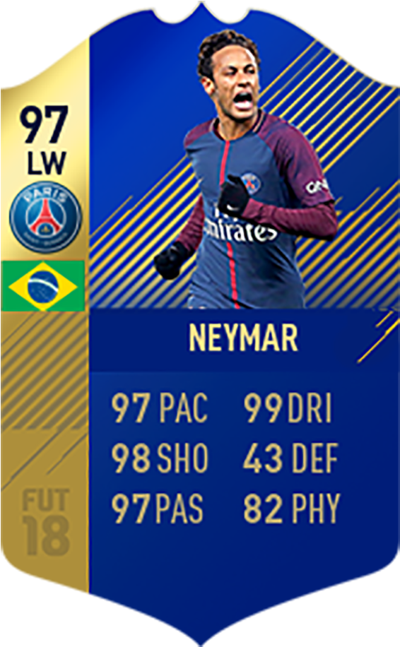 F U T18 Neymar Player Card