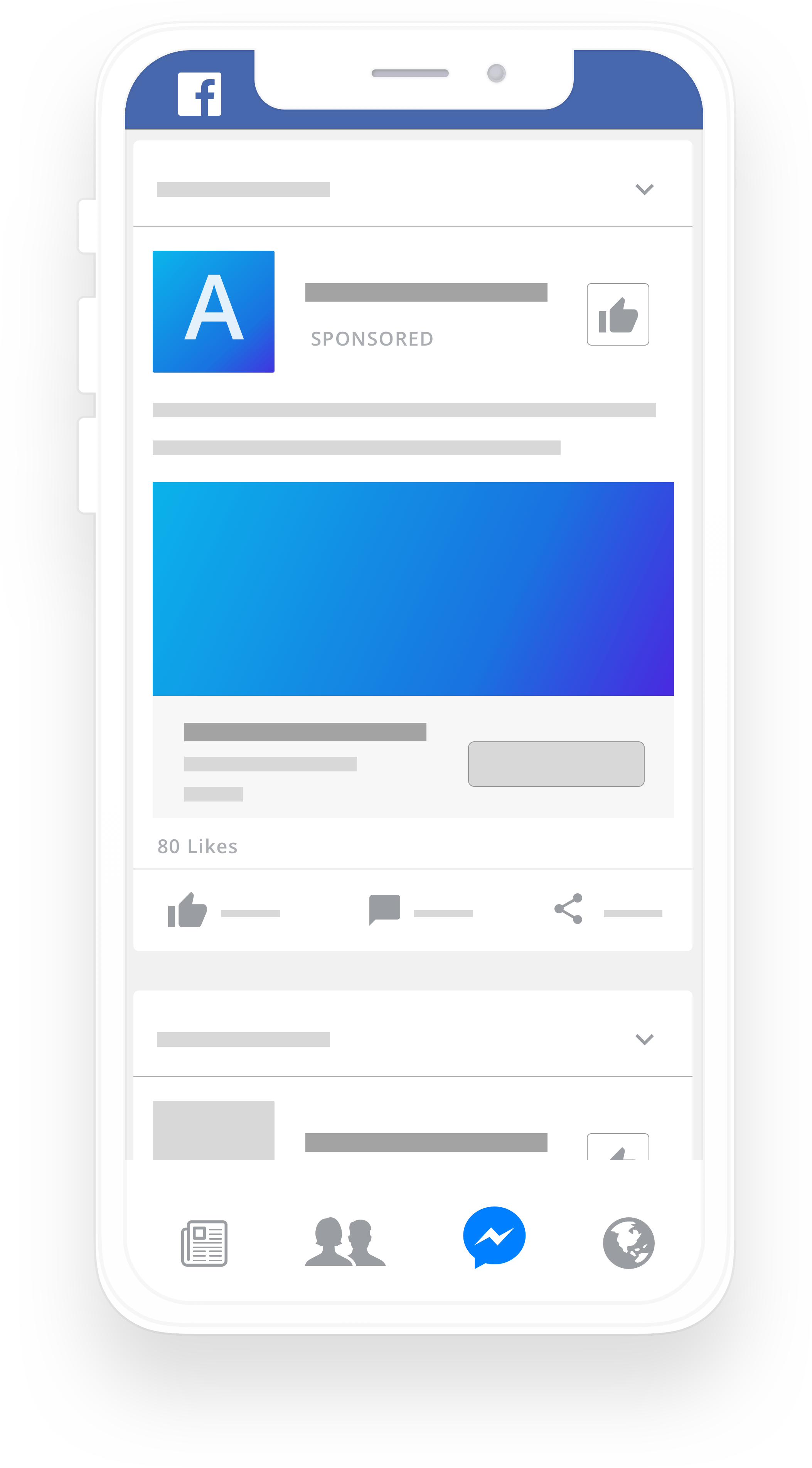 Facebook Ad Interface Mockup