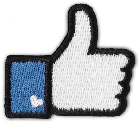 Facebook Like Icon Embroidered Patch