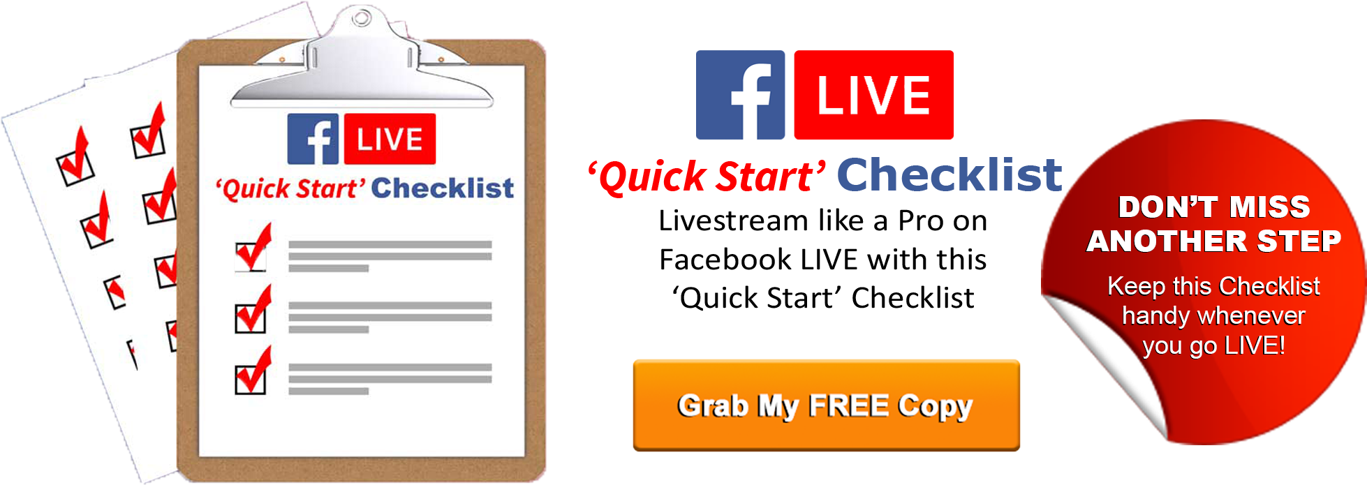 Facebook Live Quick Start Checklist Promotion