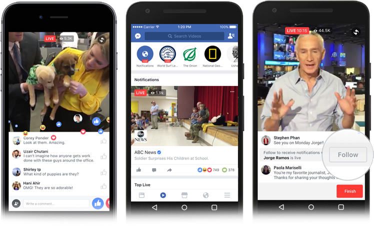 Facebook Live Streaming Examples