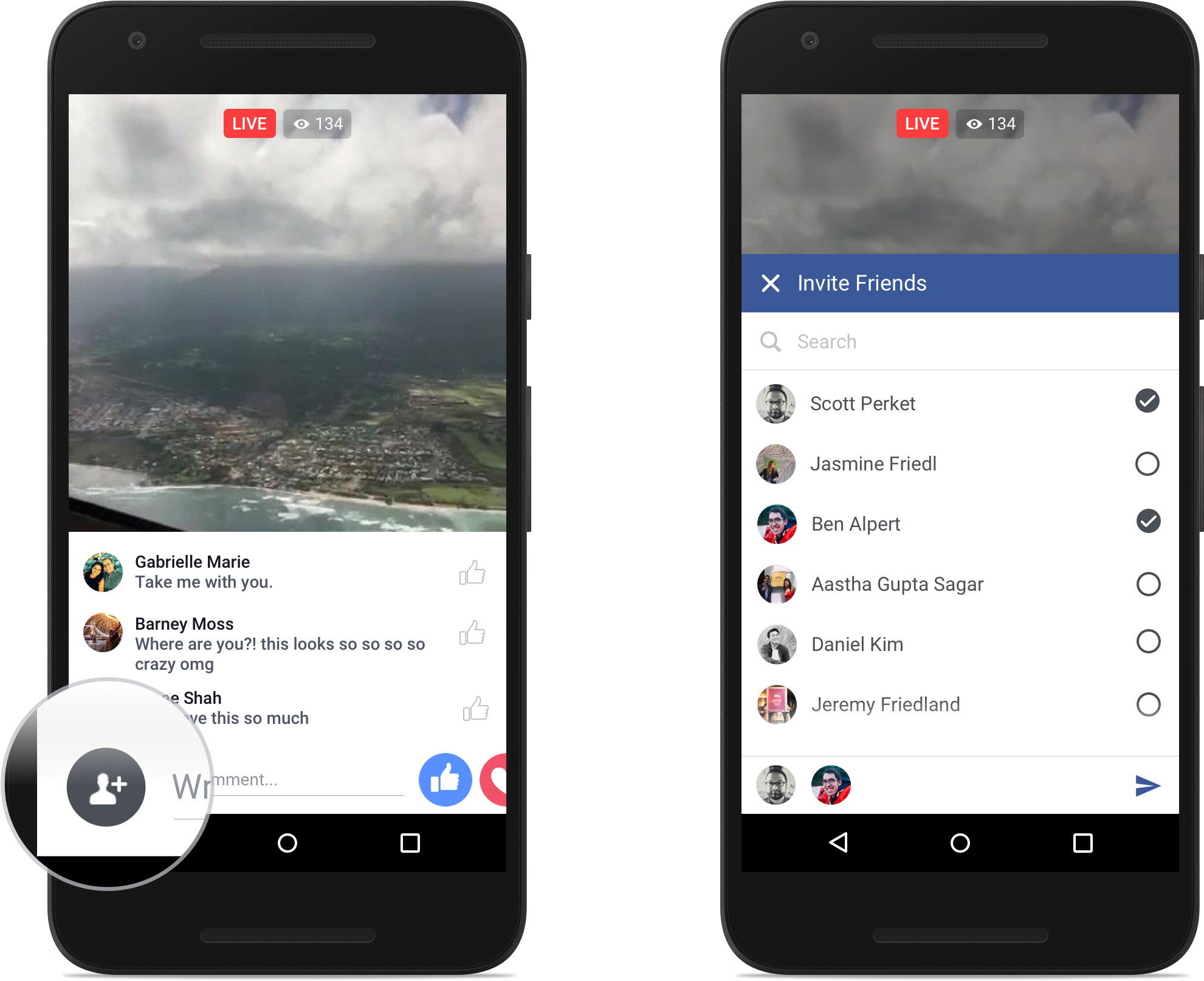 Facebook Live Streaming Interface