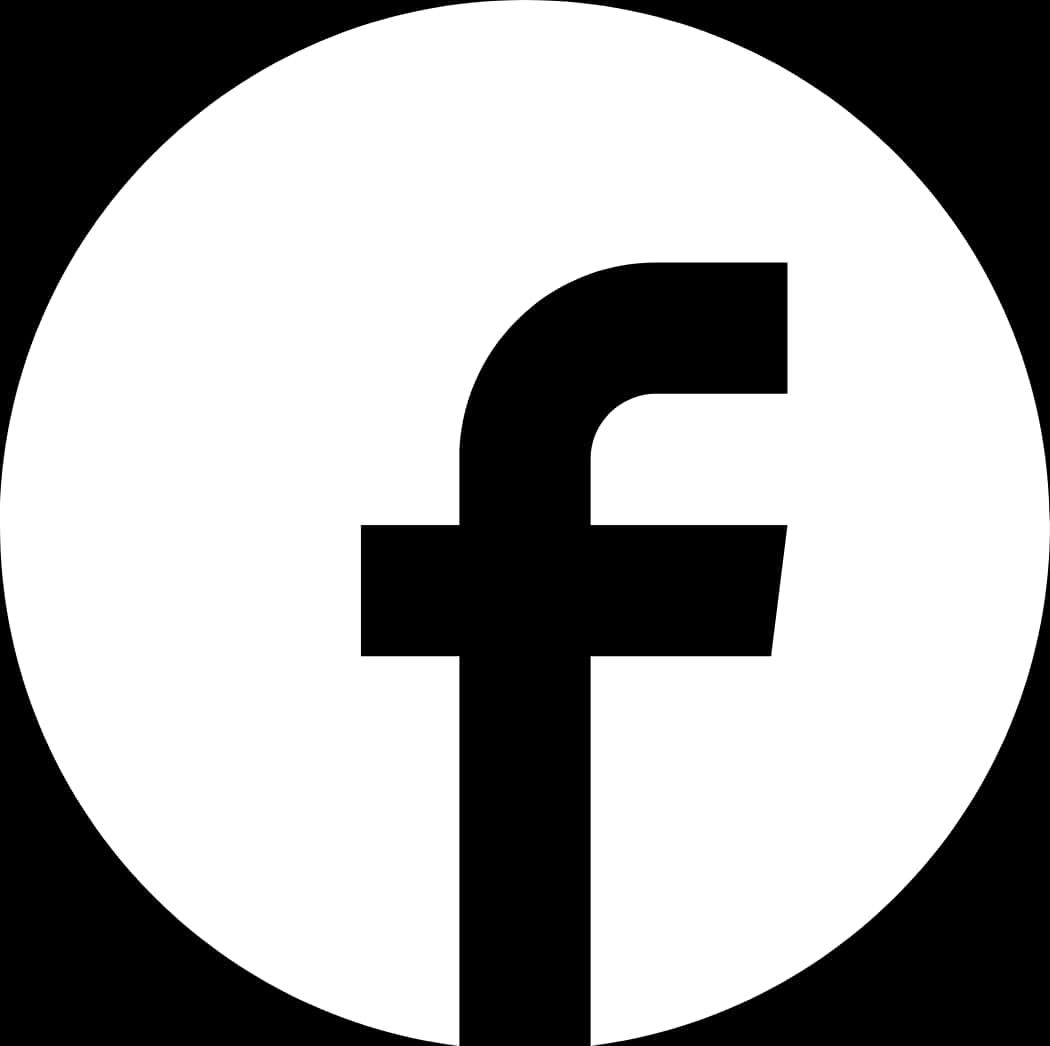 Facebook Logo White Circle Black Background