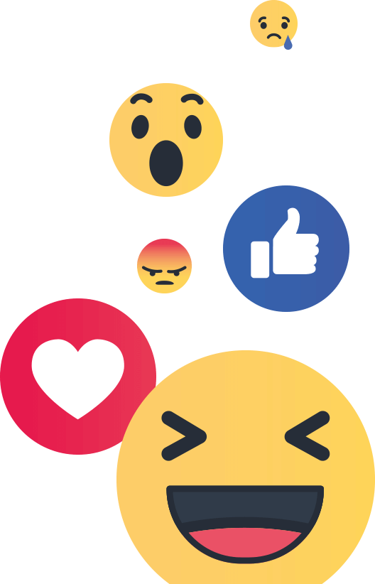 Facebook Reactions Emojis Floating