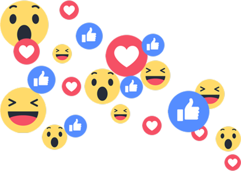 Facebook Reactions Emojis Floating