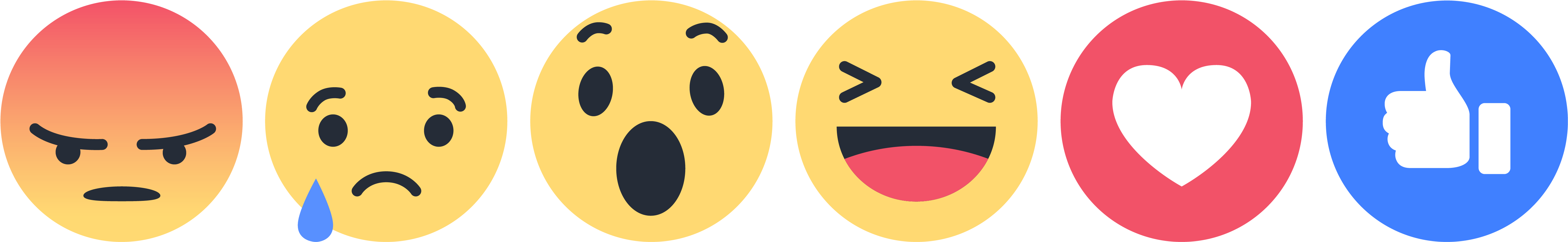 Facebook Reactions Emojis Lineup