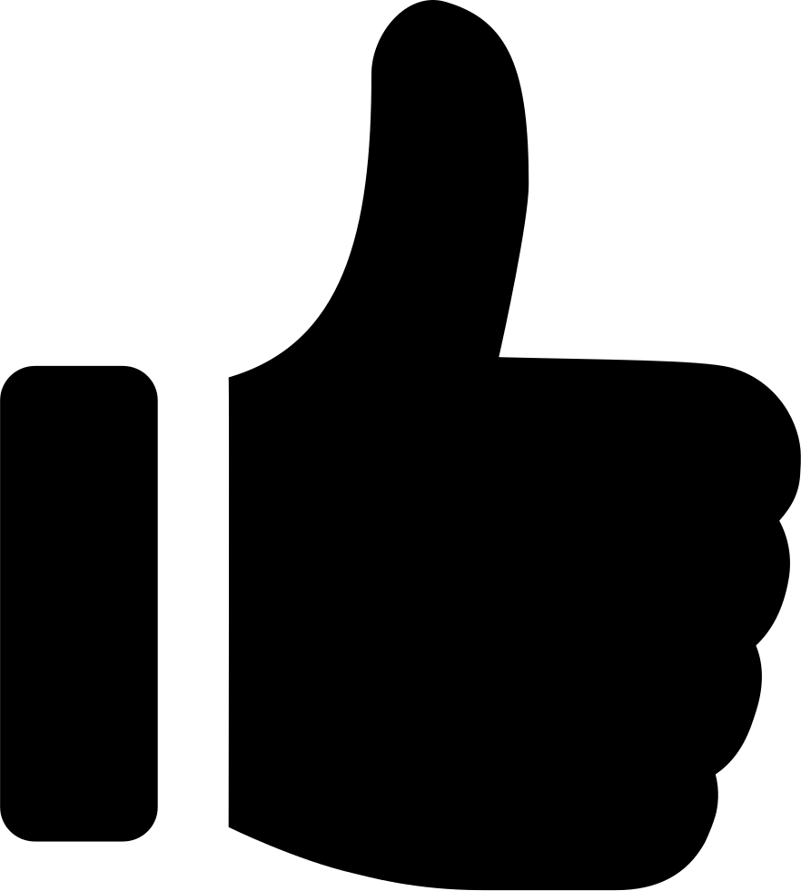 Facebook Thumb Up Icon Black