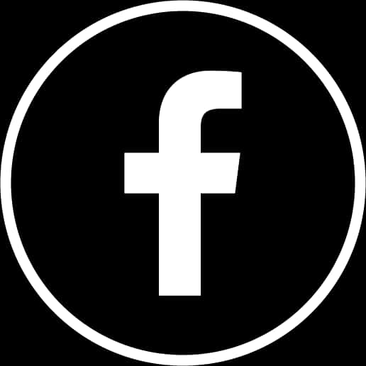 Facebook White Iconon Black