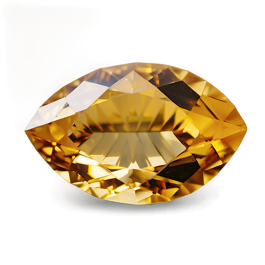 Faceted Citrine Jewel Png Ldt52