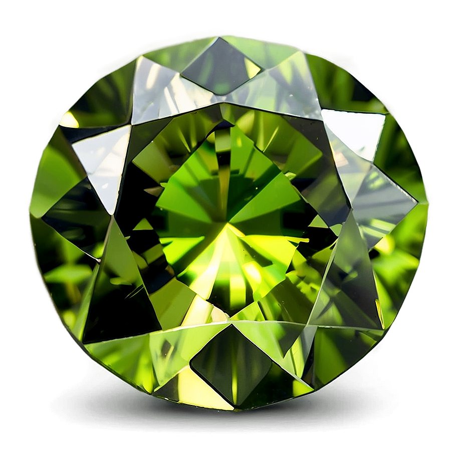 Faceted Peridot Jewel Png 6