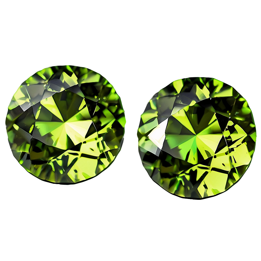 Faceted Peridot Jewel Png Mho