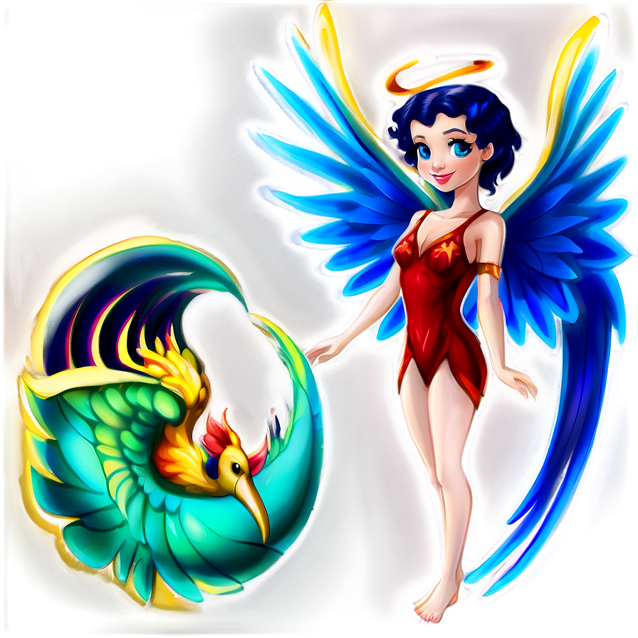 Fairy And Phoenix Png 05062024