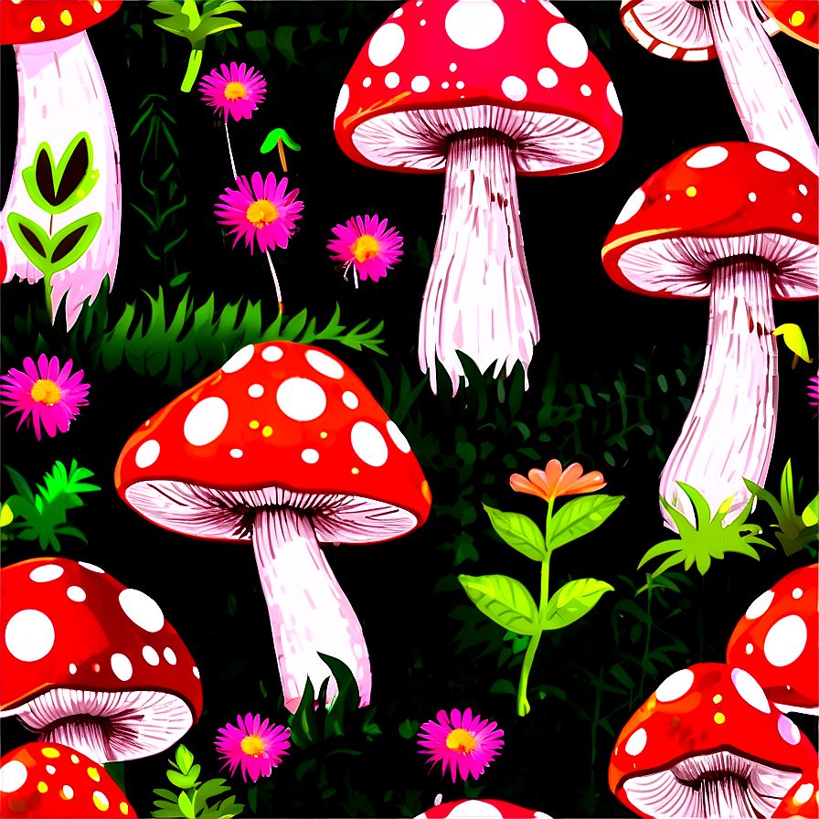 Fairy Tale Mushrooms Png 05242024