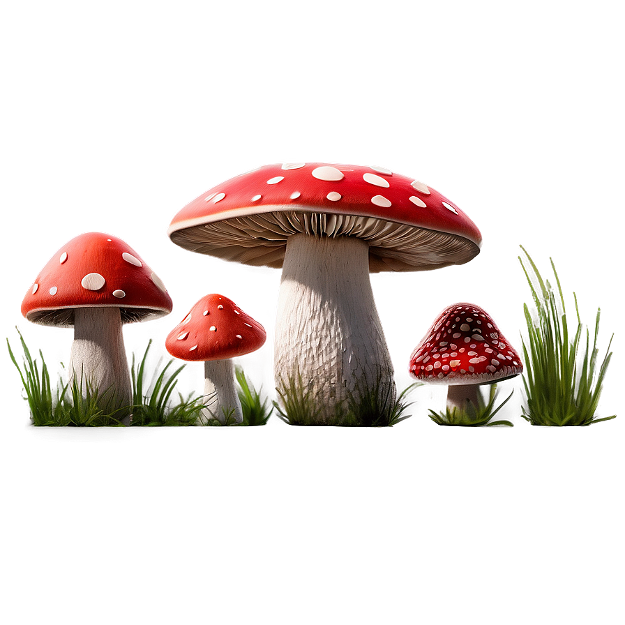 Fairy Tale Mushrooms Png Klt