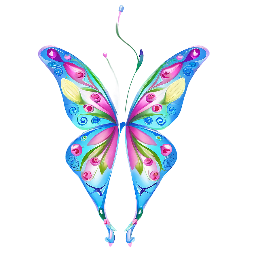 Fairy Wings With Floral Accents Png 05252024