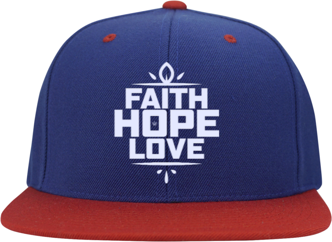 Faith Hope Love Blue Red Cap