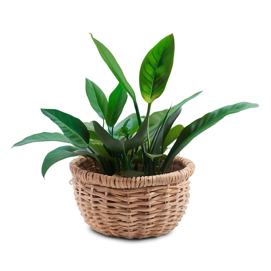 Fake Plant In Basket Png Cfn