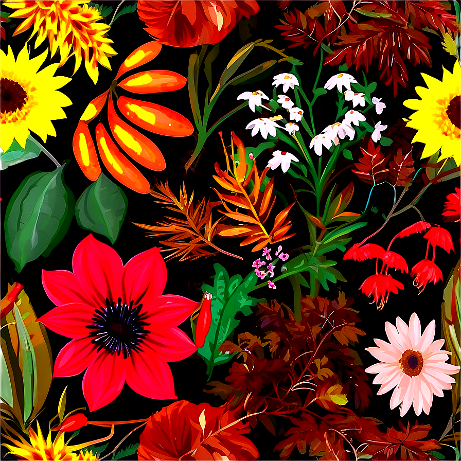 Fall Flower Harmony Png 5