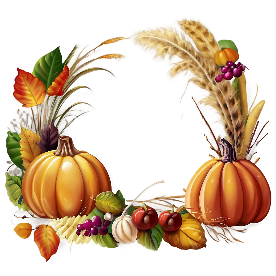 Fall Harvest Thanksgiving Border Png Der