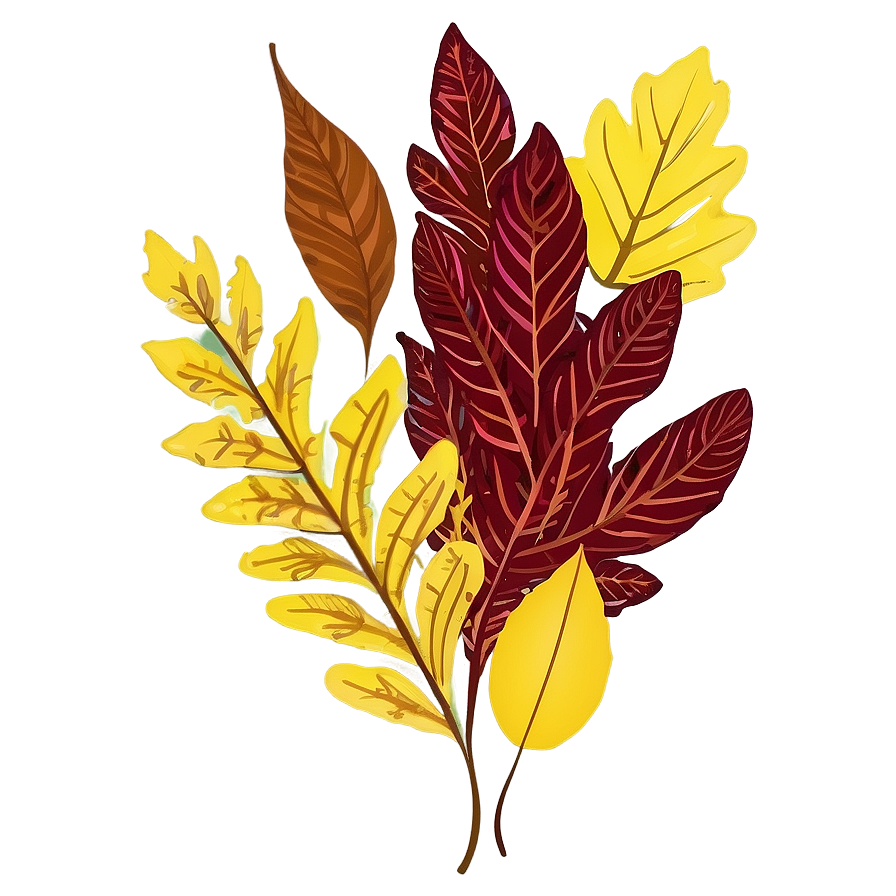 Fall Leaves Arrangement Png Aax31