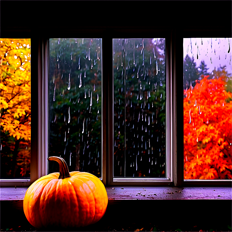 Fall Rainy Day Window Png 56