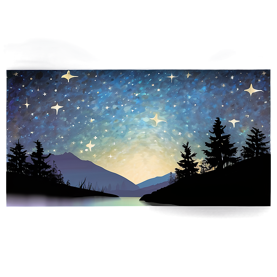 Fall Starry Night Sky Png Sdy