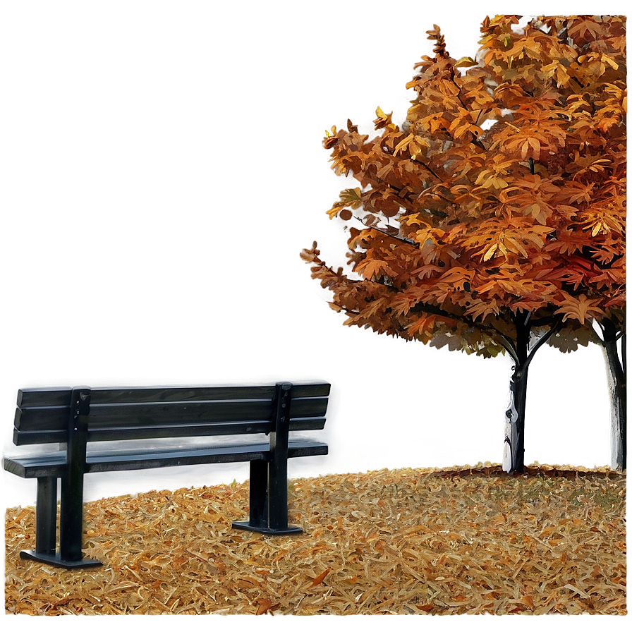 Fall Trees And Bench Png 87