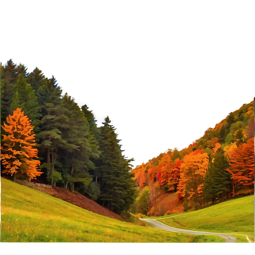 Fall Trees On Rolling Hills Png 2