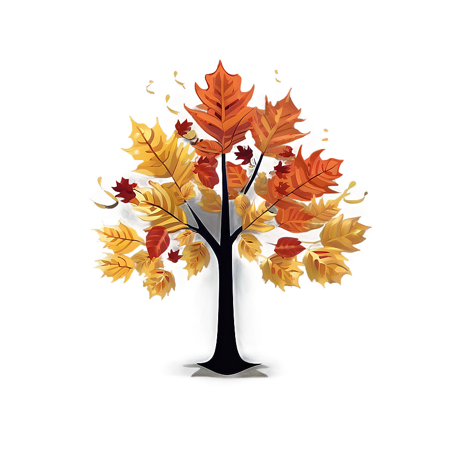 Fall Trees With Falling Leaves Png 21