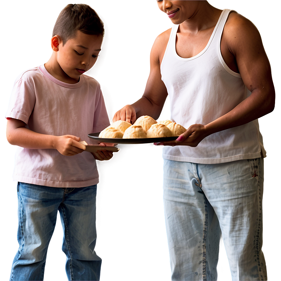 Family Baking Together Png Mht